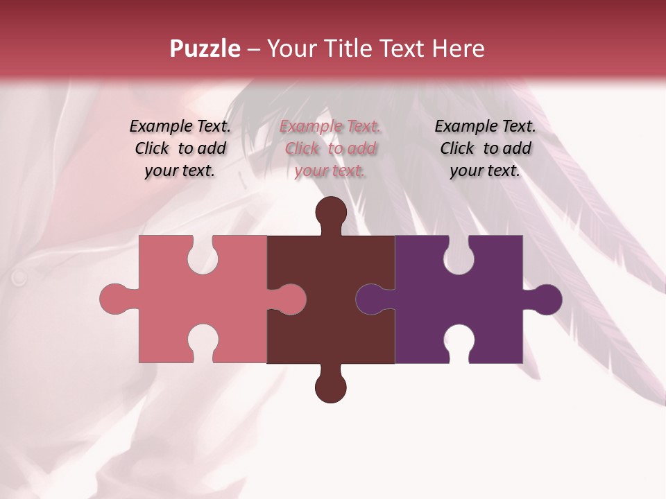 A Woman With Purple Hair And Black Wings PowerPoint Template