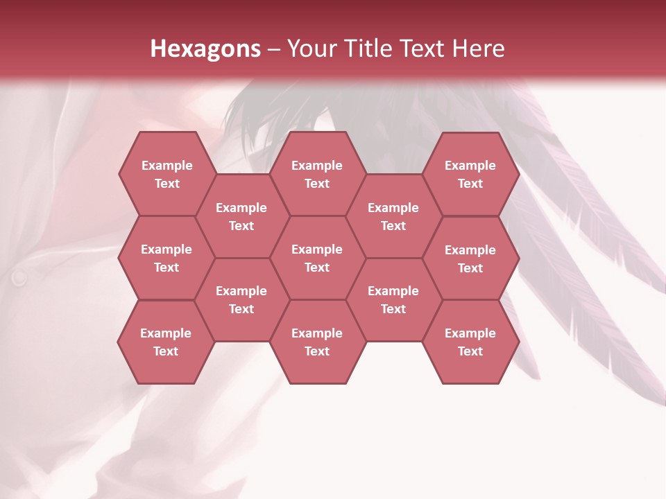 A Woman With Purple Hair And Black Wings PowerPoint Template