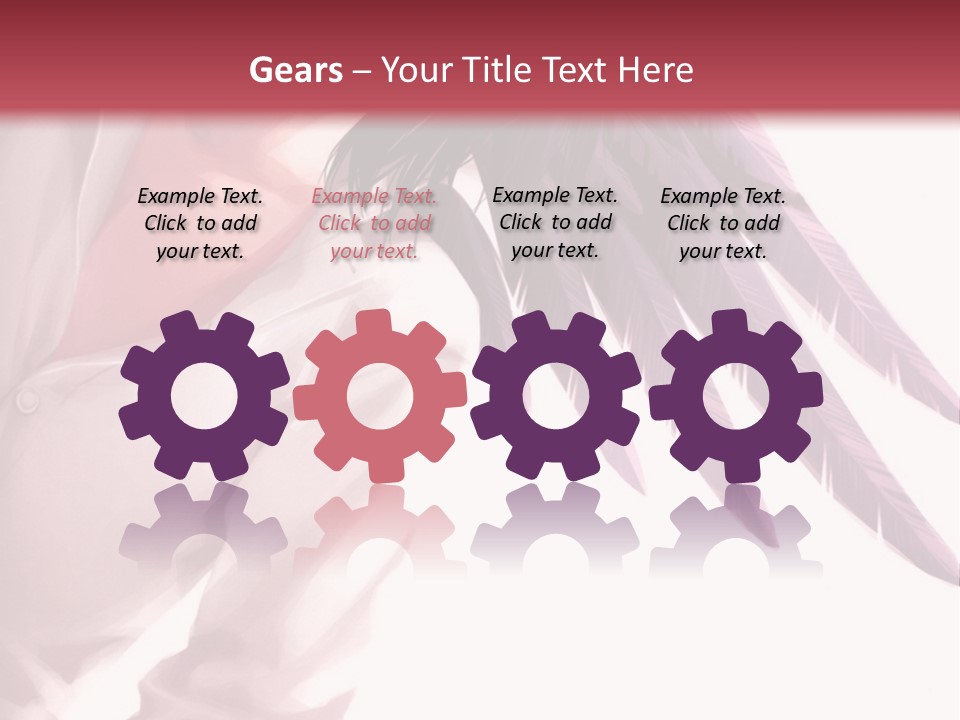 A Woman With Purple Hair And Black Wings PowerPoint Template