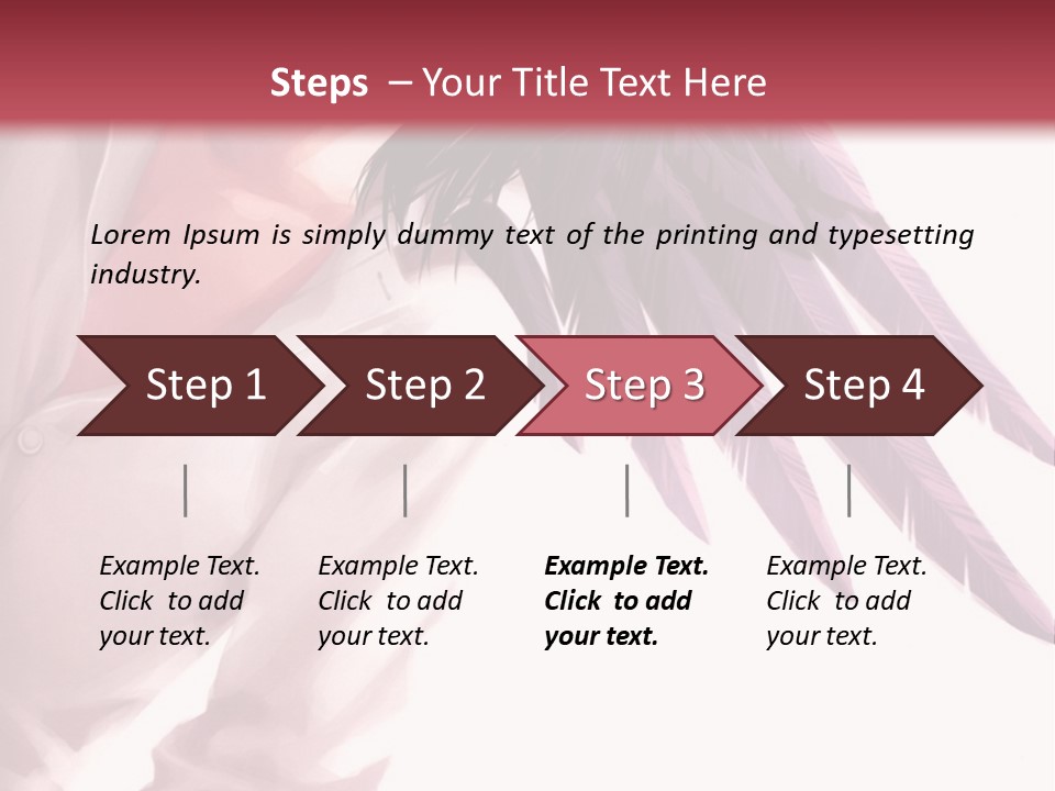 A Woman With Purple Hair And Black Wings PowerPoint Template