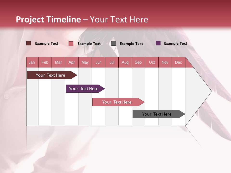 A Woman With Purple Hair And Black Wings PowerPoint Template