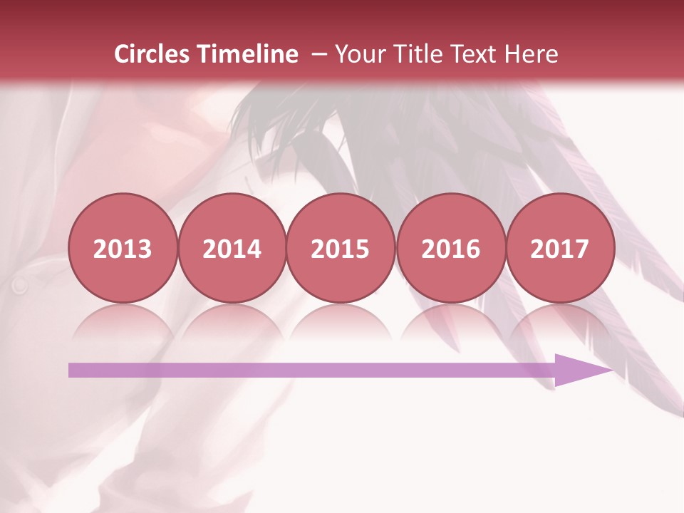 A Woman With Purple Hair And Black Wings PowerPoint Template