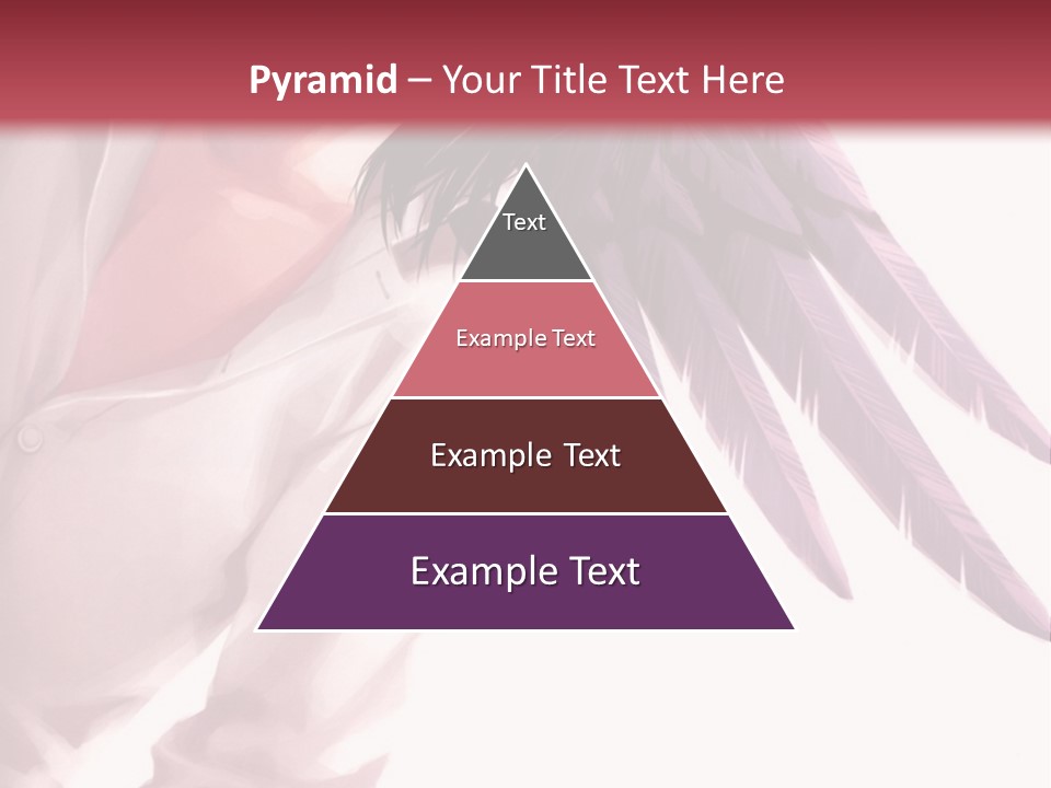 A Woman With Purple Hair And Black Wings PowerPoint Template