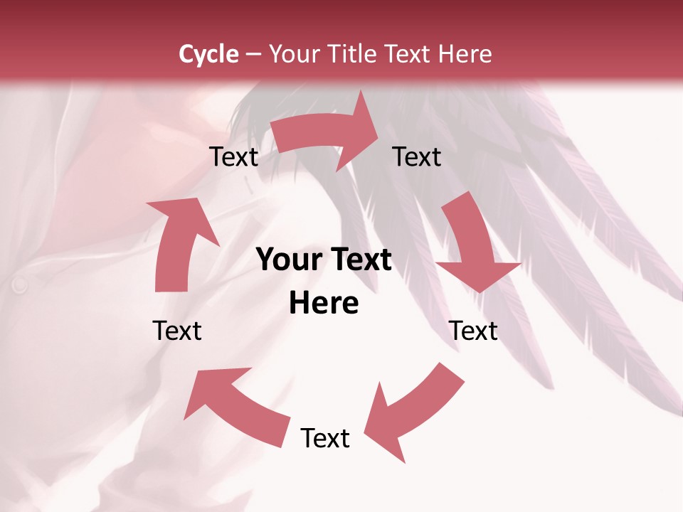 A Woman With Purple Hair And Black Wings PowerPoint Template