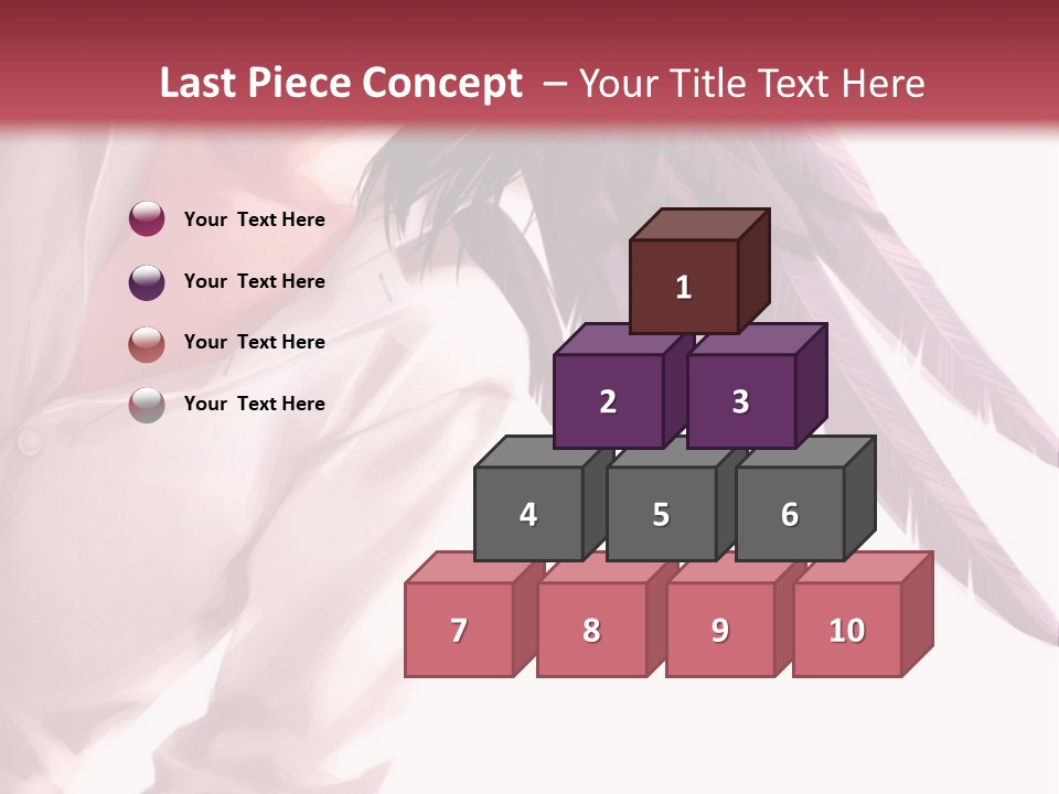 A Woman With Purple Hair And Black Wings PowerPoint Template