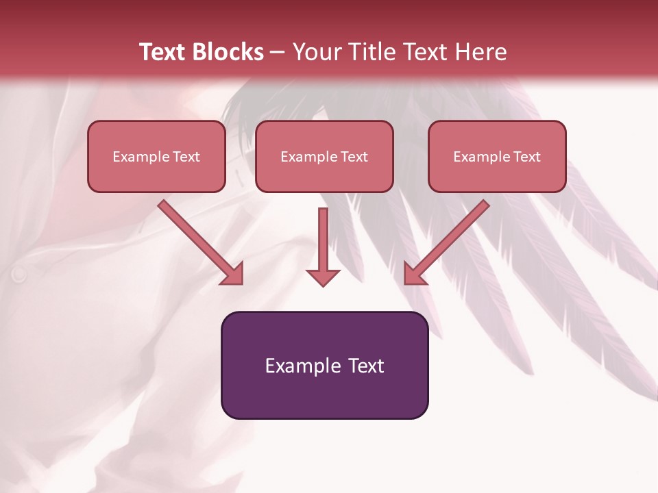 A Woman With Purple Hair And Black Wings PowerPoint Template
