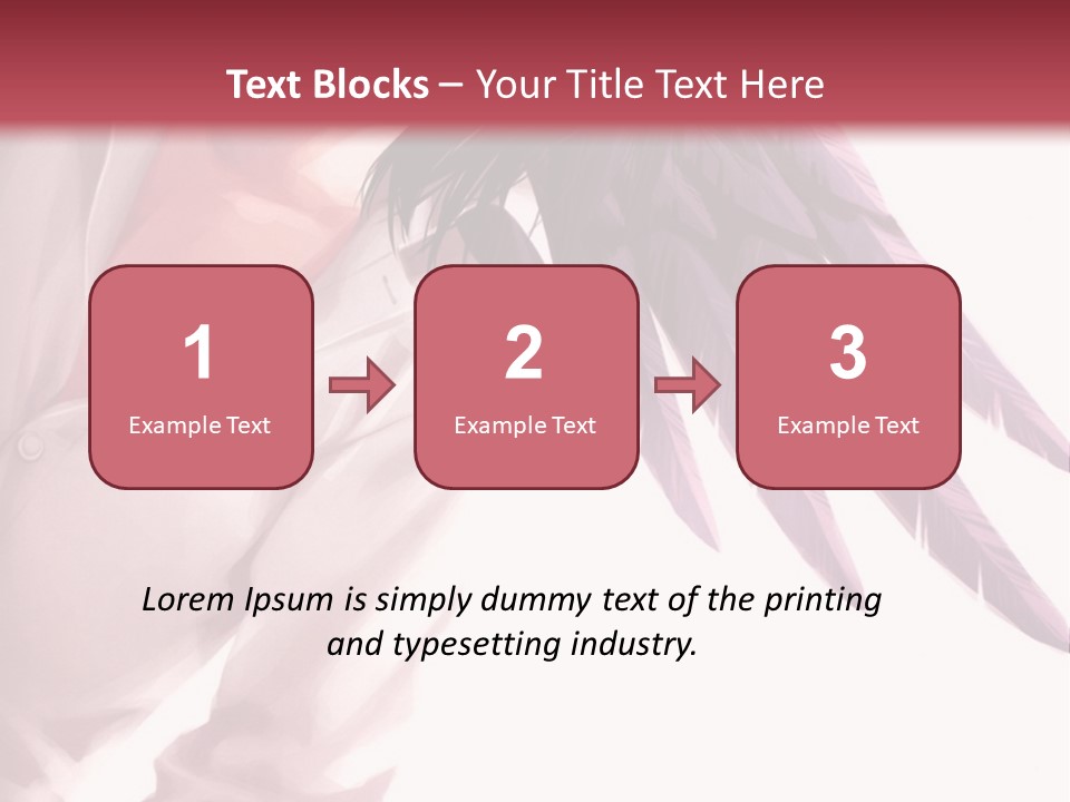 A Woman With Purple Hair And Black Wings PowerPoint Template