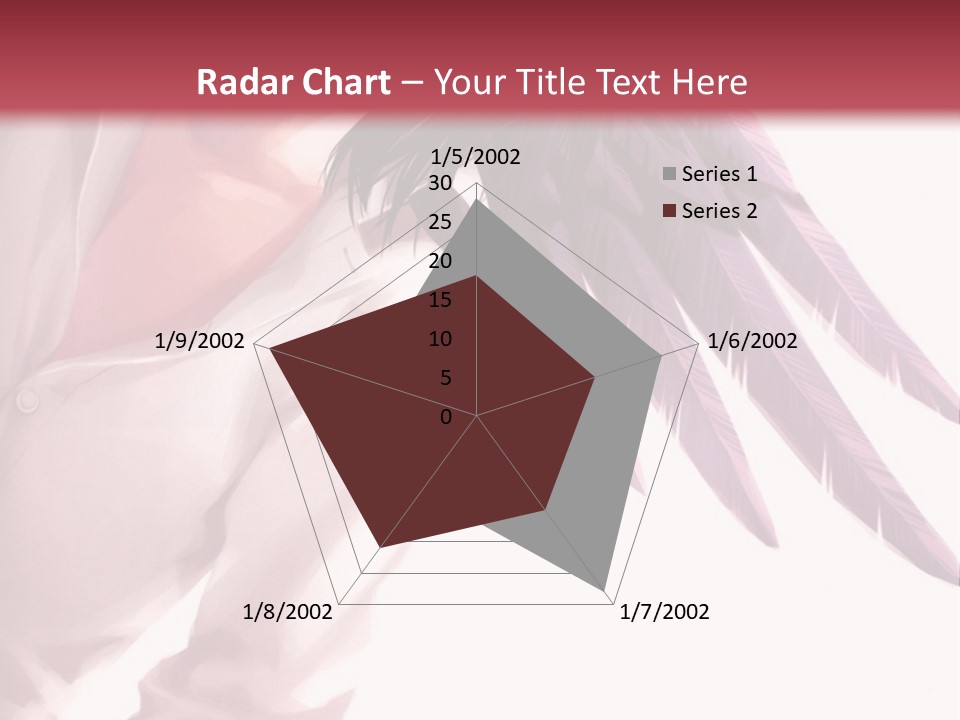 A Woman With Purple Hair And Black Wings PowerPoint Template