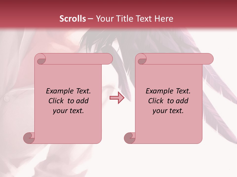 A Woman With Purple Hair And Black Wings PowerPoint Template