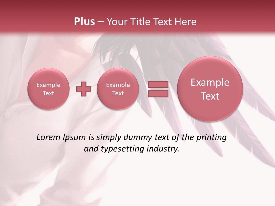 A Woman With Purple Hair And Black Wings PowerPoint Template