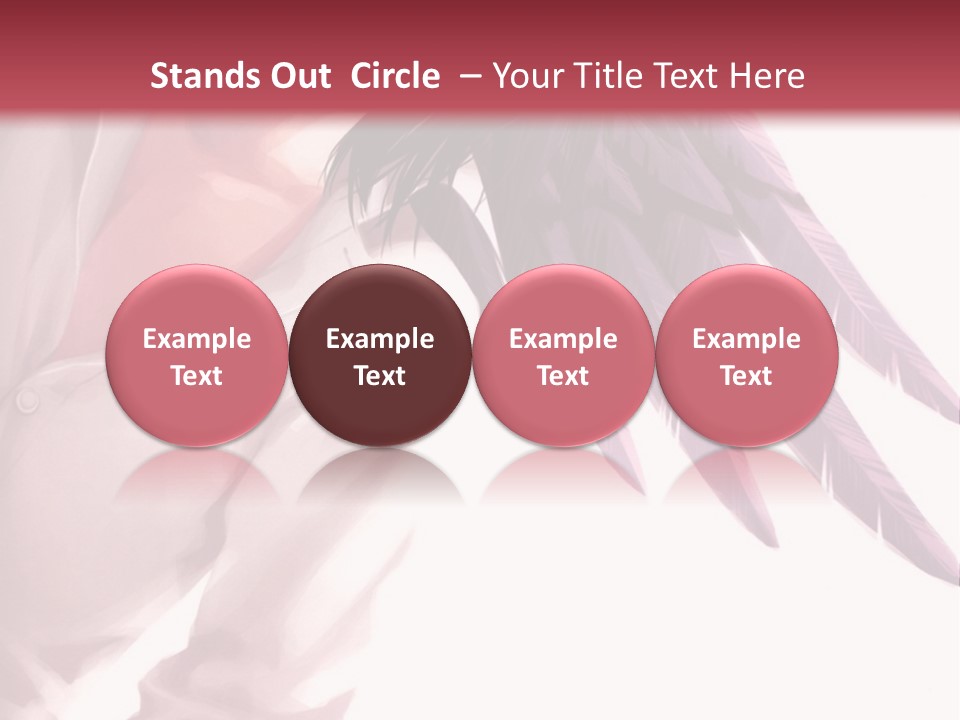 A Woman With Purple Hair And Black Wings PowerPoint Template