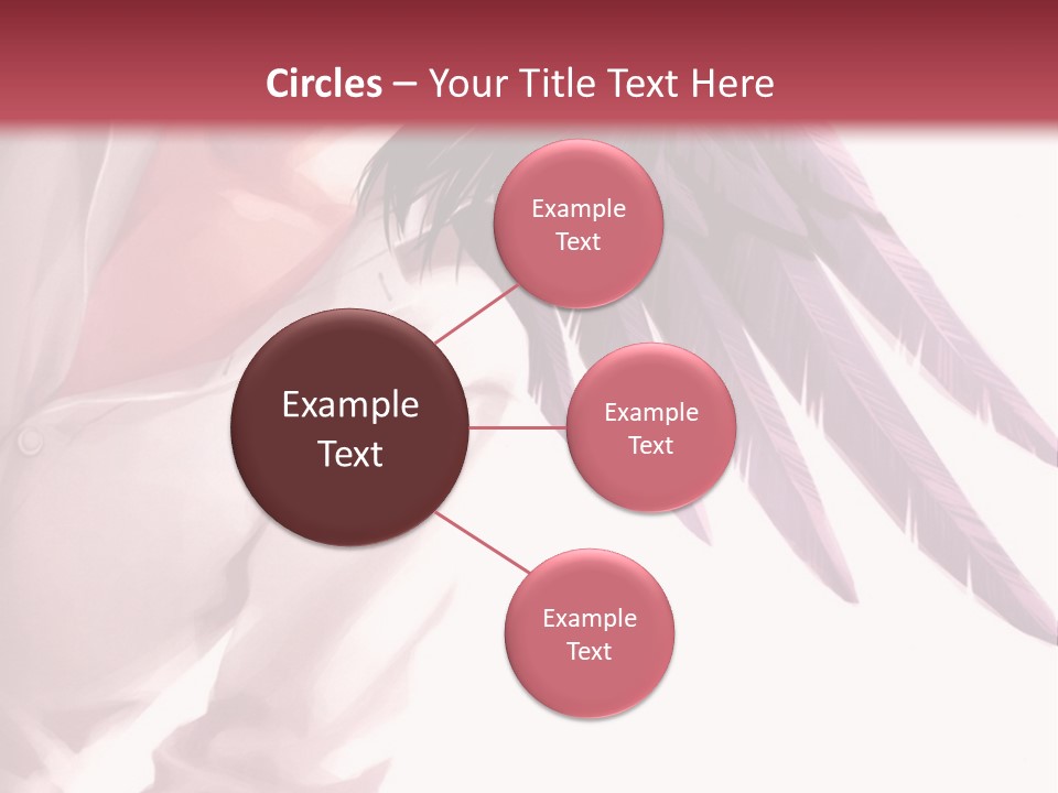 A Woman With Purple Hair And Black Wings PowerPoint Template