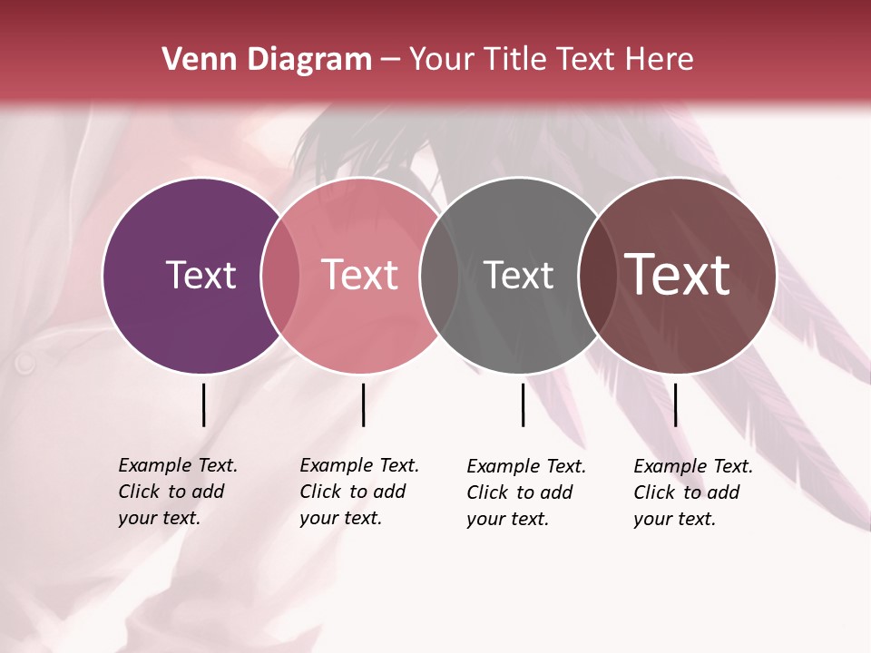 A Woman With Purple Hair And Black Wings PowerPoint Template