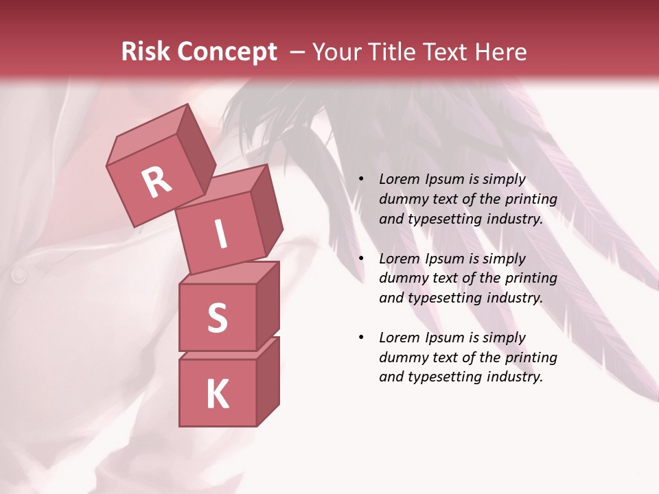 A Woman With Purple Hair And Black Wings PowerPoint Template