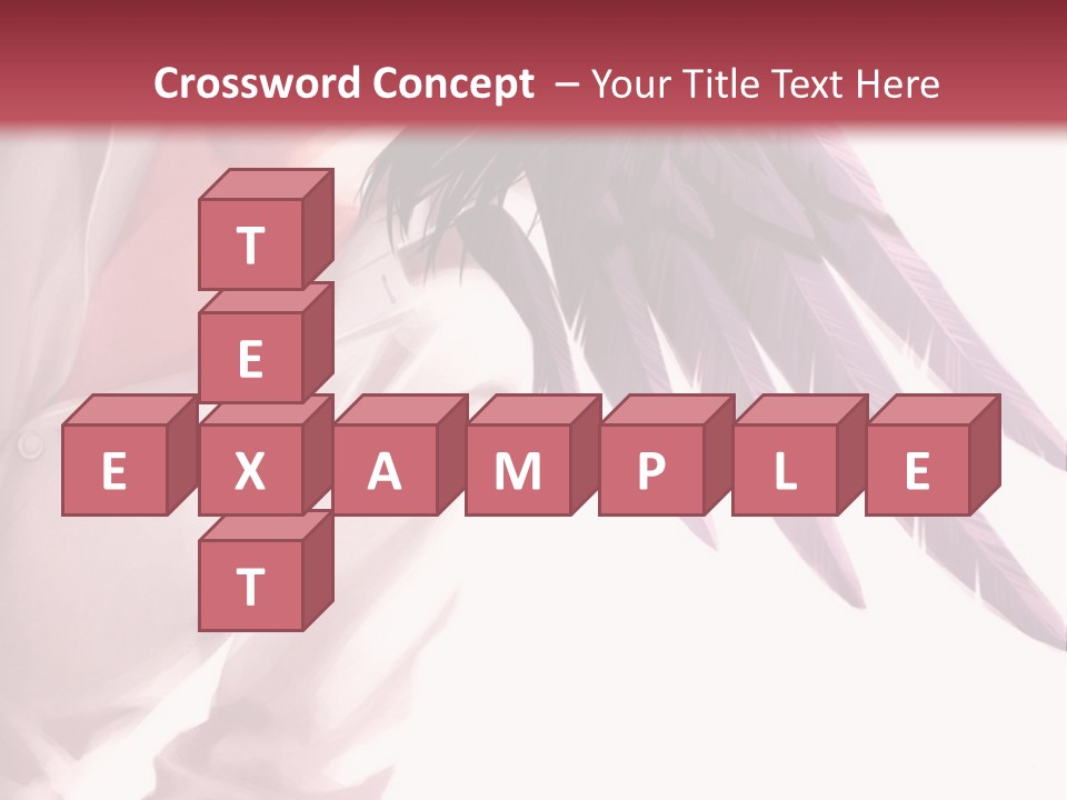 A Woman With Purple Hair And Black Wings PowerPoint Template