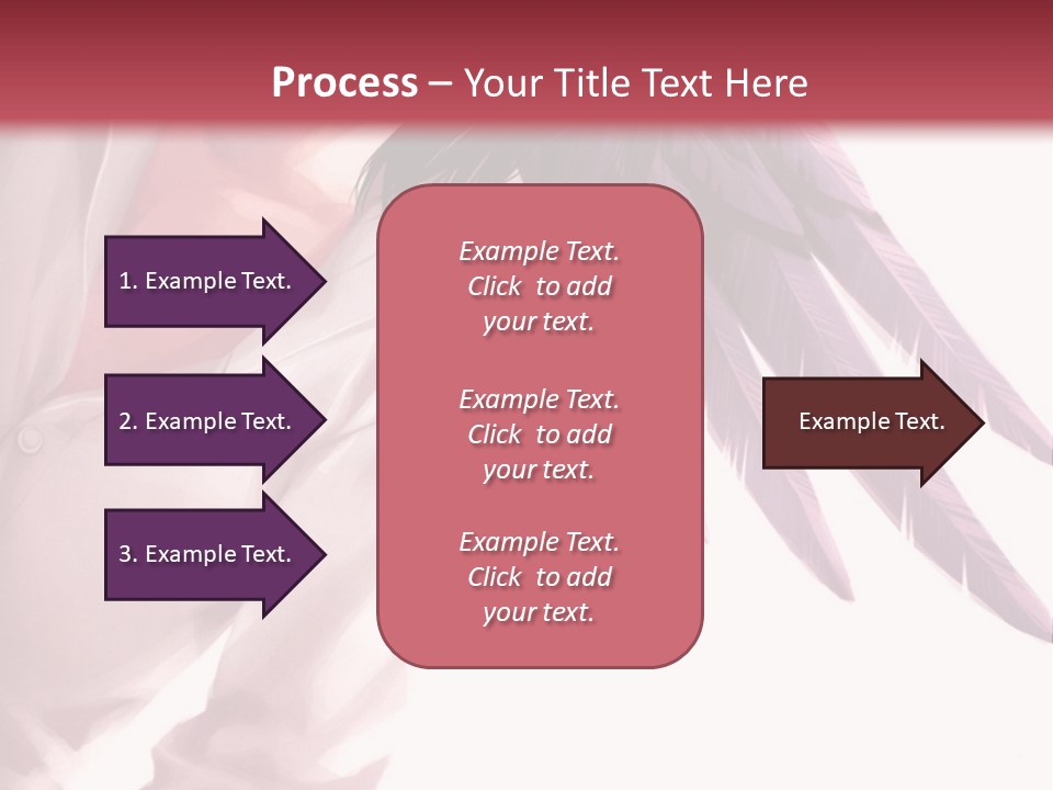 A Woman With Purple Hair And Black Wings PowerPoint Template