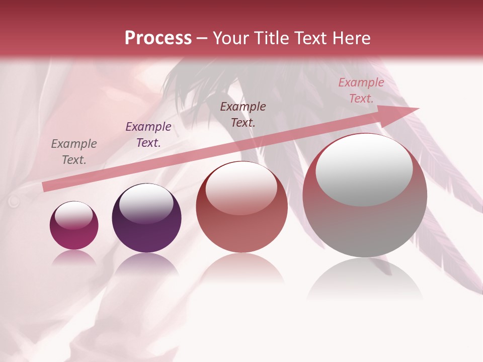 A Woman With Purple Hair And Black Wings PowerPoint Template