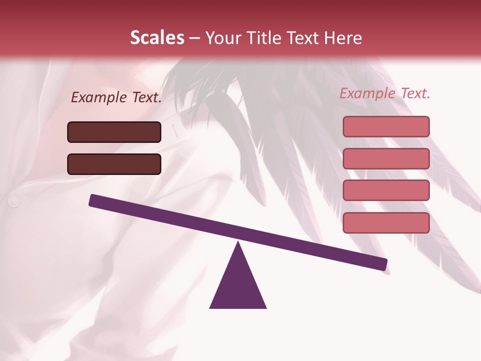 A Woman With Purple Hair And Black Wings PowerPoint Template