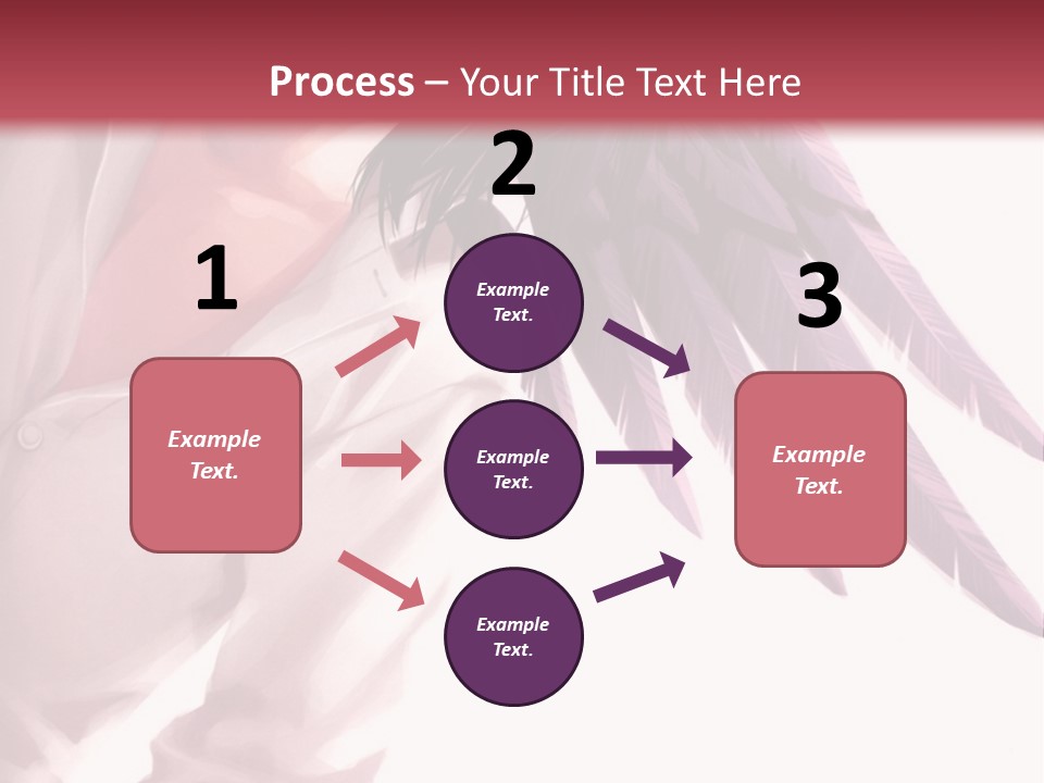 A Woman With Purple Hair And Black Wings PowerPoint Template