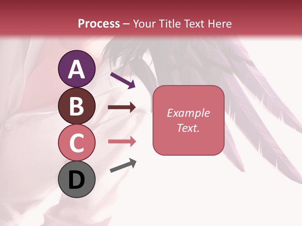 A Woman With Purple Hair And Black Wings PowerPoint Template