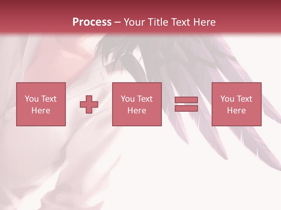 A Woman With Purple Hair And Black Wings PowerPoint Template