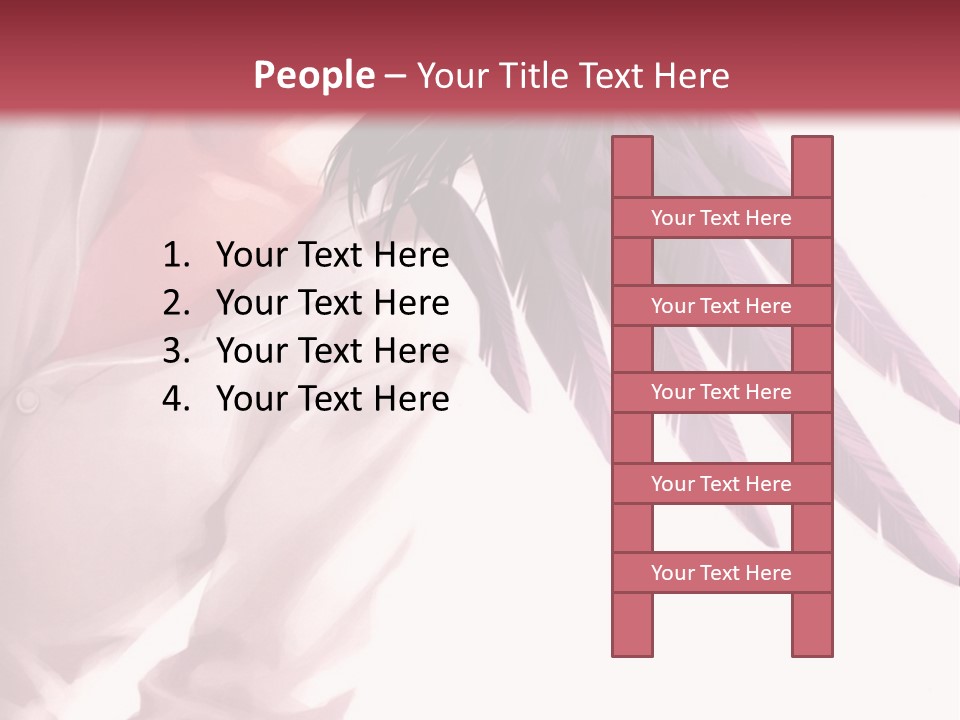 A Woman With Purple Hair And Black Wings PowerPoint Template