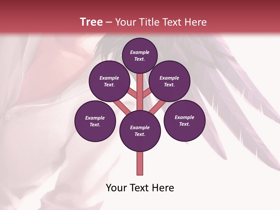 A Woman With Purple Hair And Black Wings PowerPoint Template