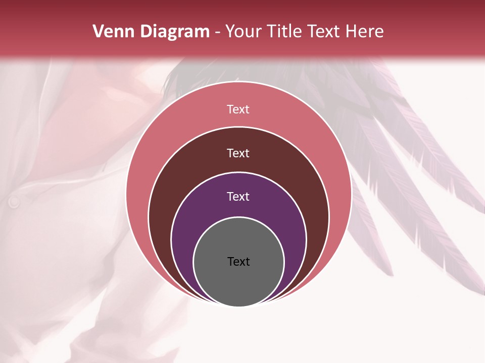 A Woman With Purple Hair And Black Wings PowerPoint Template