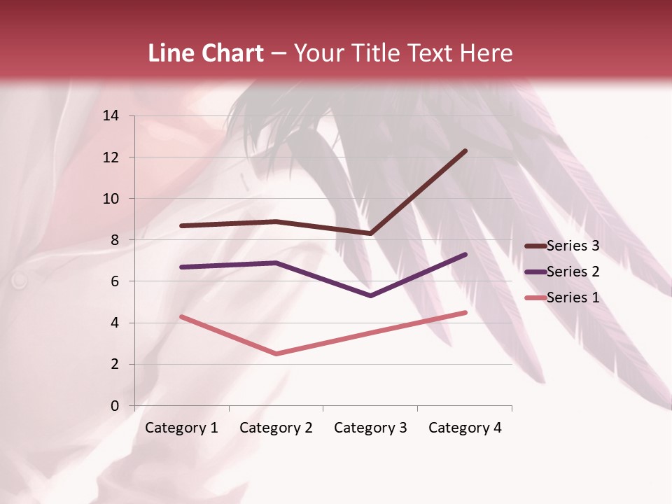 A Woman With Purple Hair And Black Wings PowerPoint Template