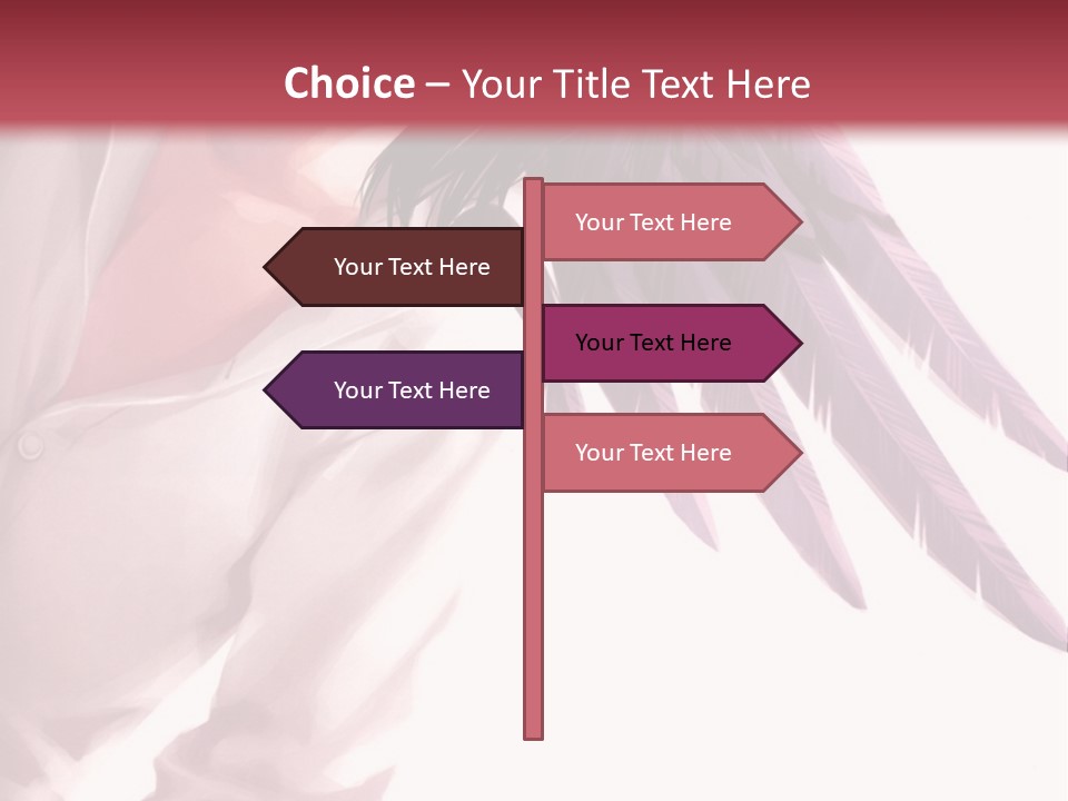 A Woman With Purple Hair And Black Wings PowerPoint Template