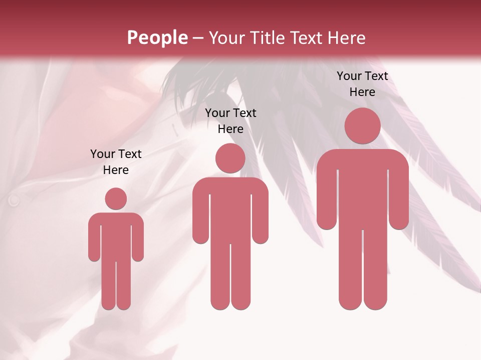 A Woman With Purple Hair And Black Wings PowerPoint Template