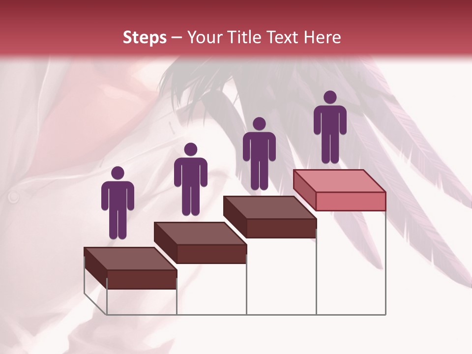 A Woman With Purple Hair And Black Wings PowerPoint Template