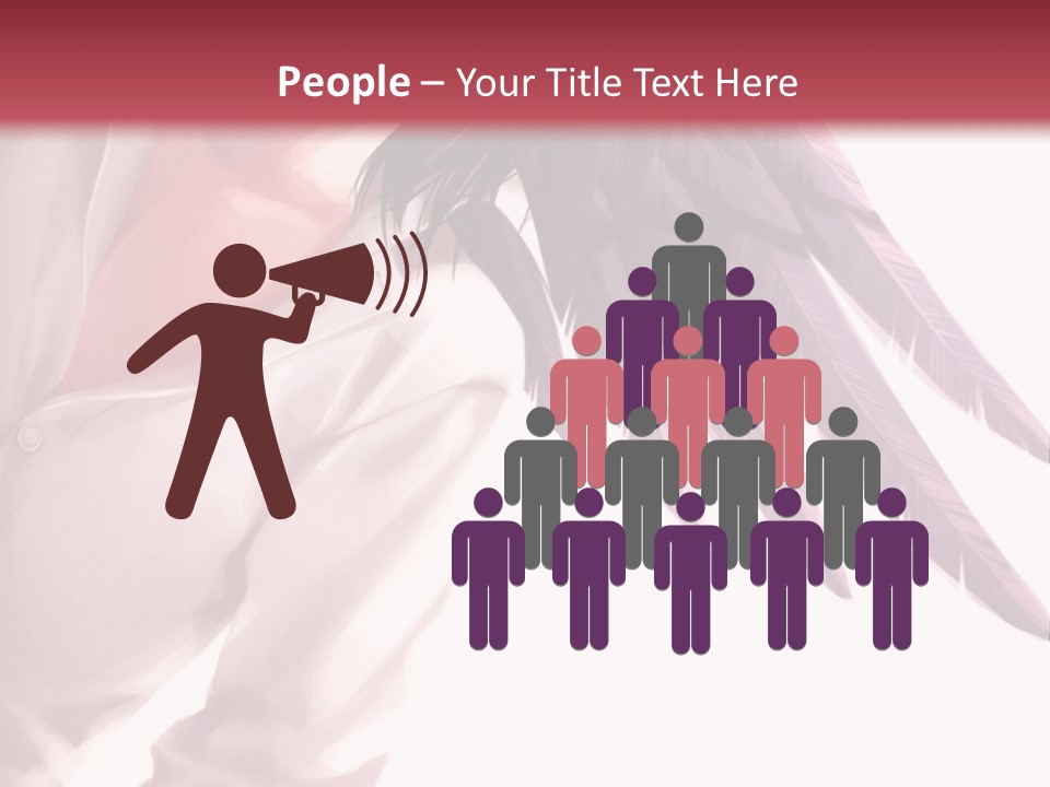 A Woman With Purple Hair And Black Wings PowerPoint Template