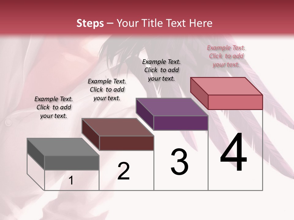 A Woman With Purple Hair And Black Wings PowerPoint Template