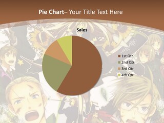 A Group Of Anime Characters With A Brown Background PowerPoint Template