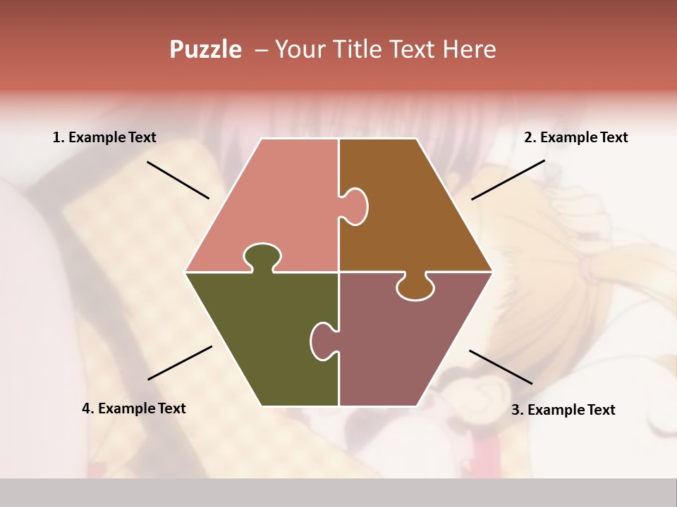 A Couple Of Anime Characters Hugging Each Other PowerPoint Template