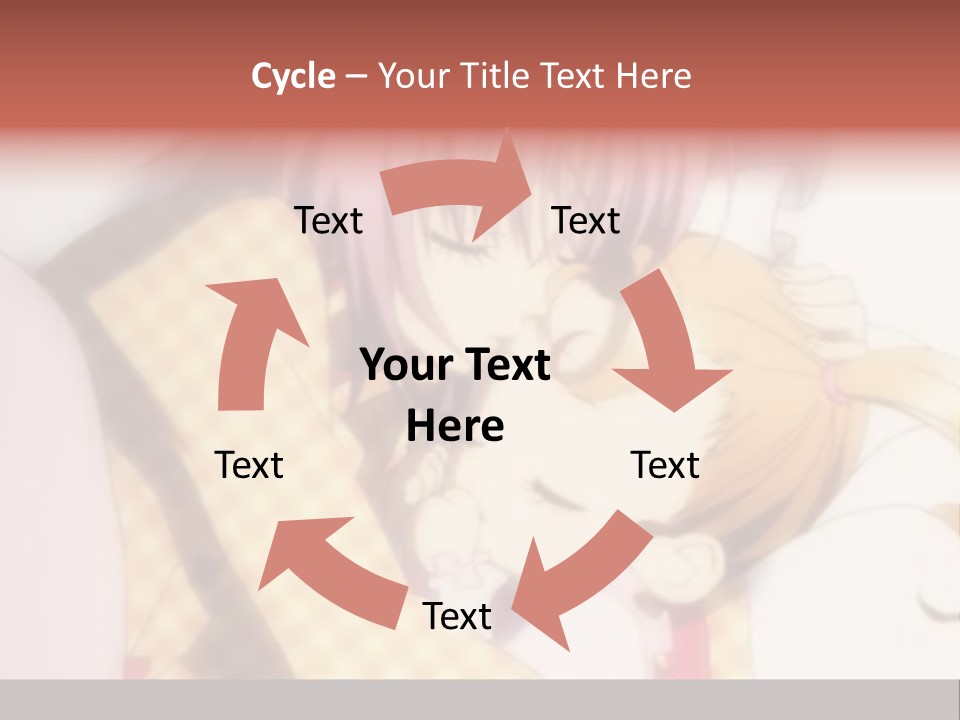 A Couple Of Anime Characters Hugging Each Other PowerPoint Template