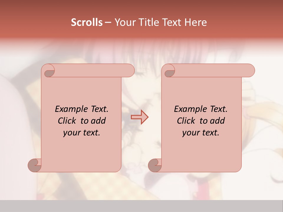A Couple Of Anime Characters Hugging Each Other PowerPoint Template