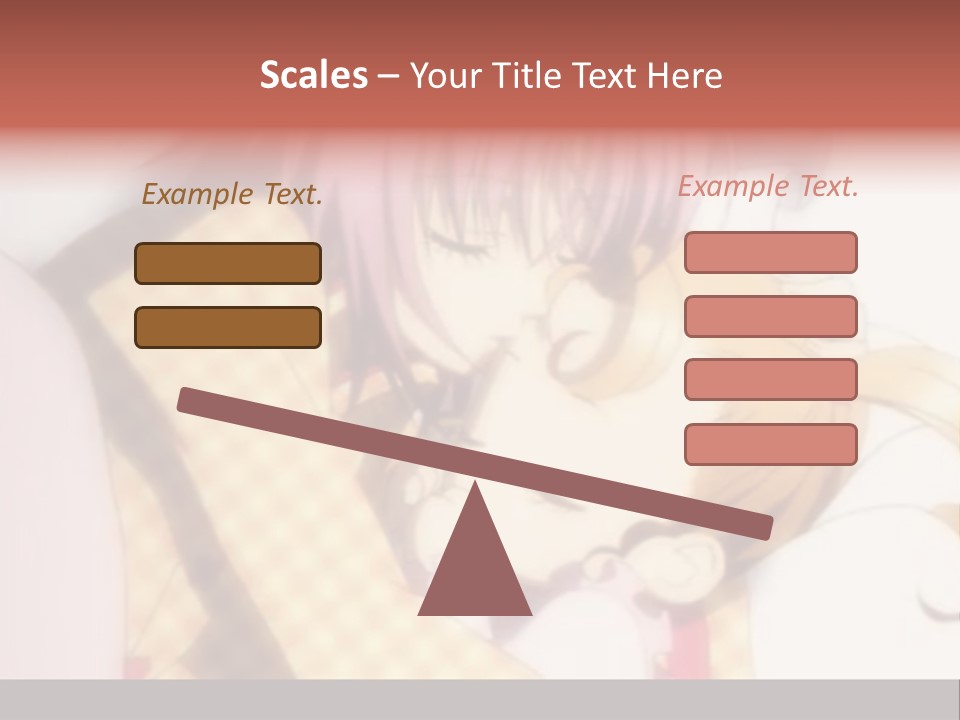 A Couple Of Anime Characters Hugging Each Other PowerPoint Template