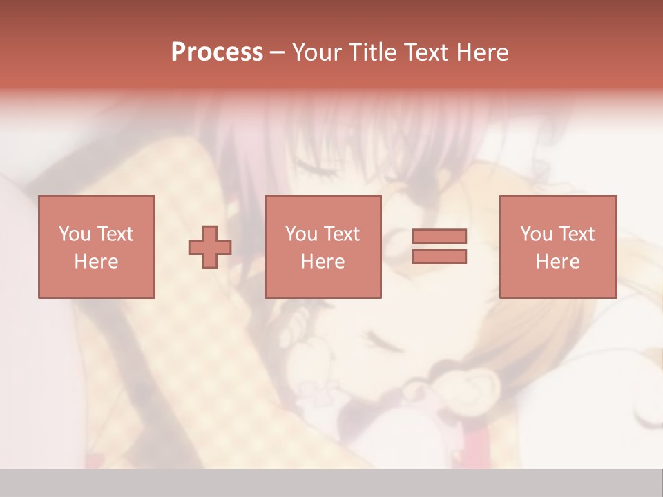 A Couple Of Anime Characters Hugging Each Other PowerPoint Template