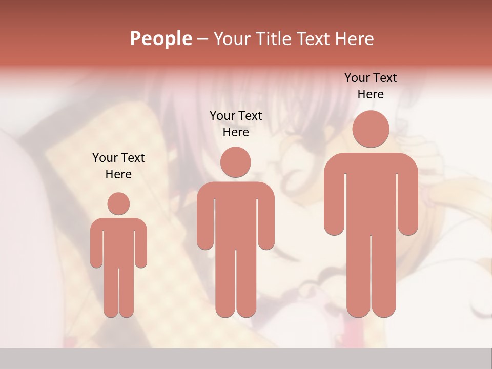 A Couple Of Anime Characters Hugging Each Other PowerPoint Template