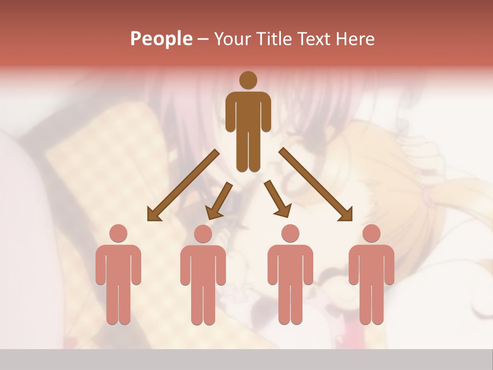 A Couple Of Anime Characters Hugging Each Other PowerPoint Template