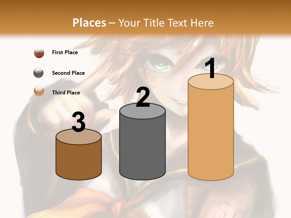 A Anime Character With Blonde Hair And Blue Eyes PowerPoint Template