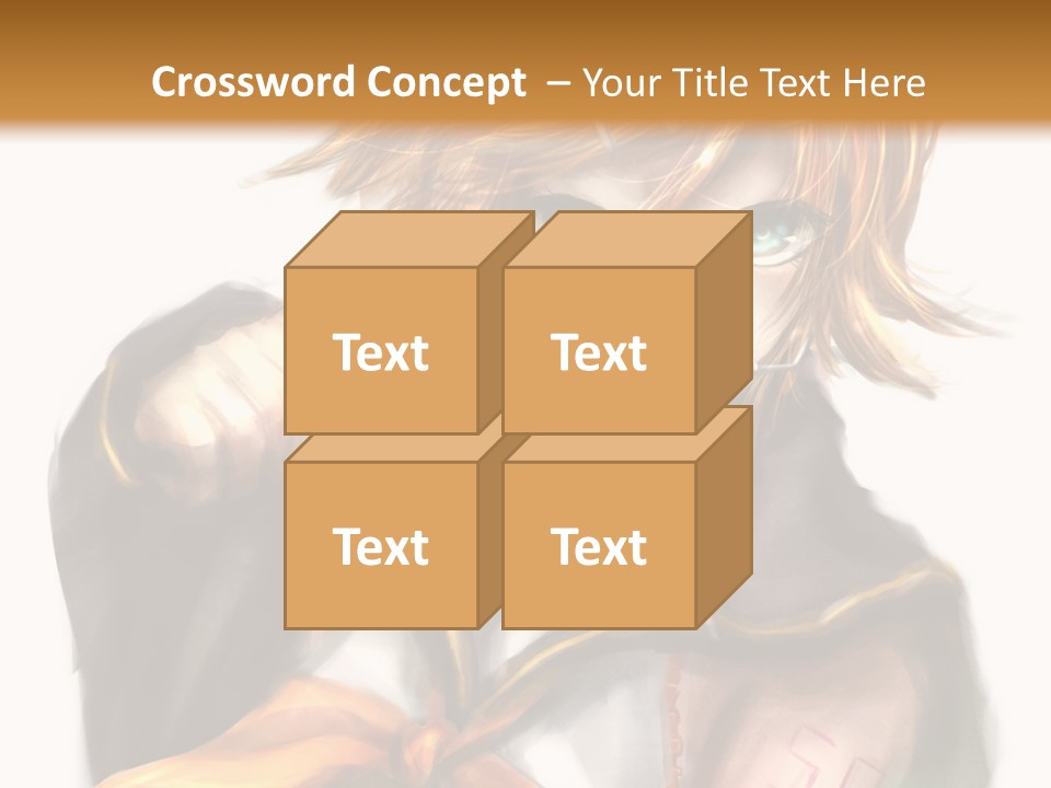 A Anime Character With Blonde Hair And Blue Eyes PowerPoint Template