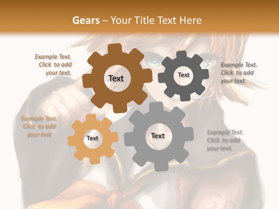 A Anime Character With Blonde Hair And Blue Eyes PowerPoint Template