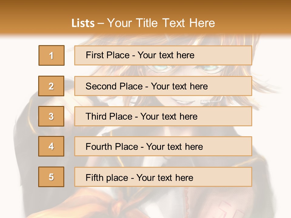 A Anime Character With Blonde Hair And Blue Eyes PowerPoint Template