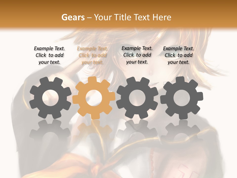 A Anime Character With Blonde Hair And Blue Eyes PowerPoint Template