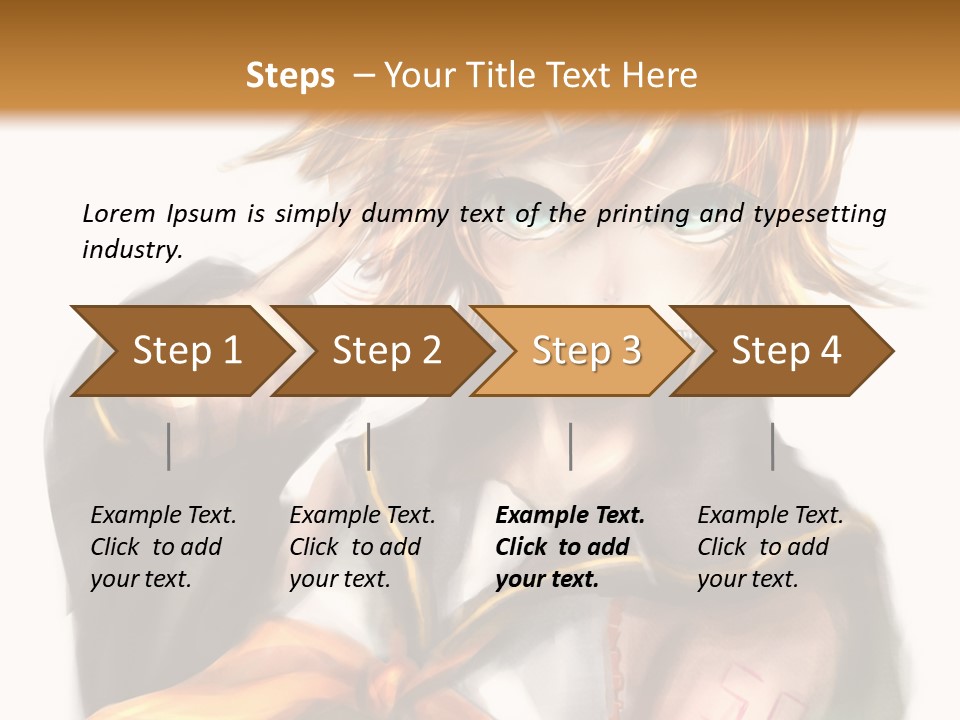 A Anime Character With Blonde Hair And Blue Eyes PowerPoint Template