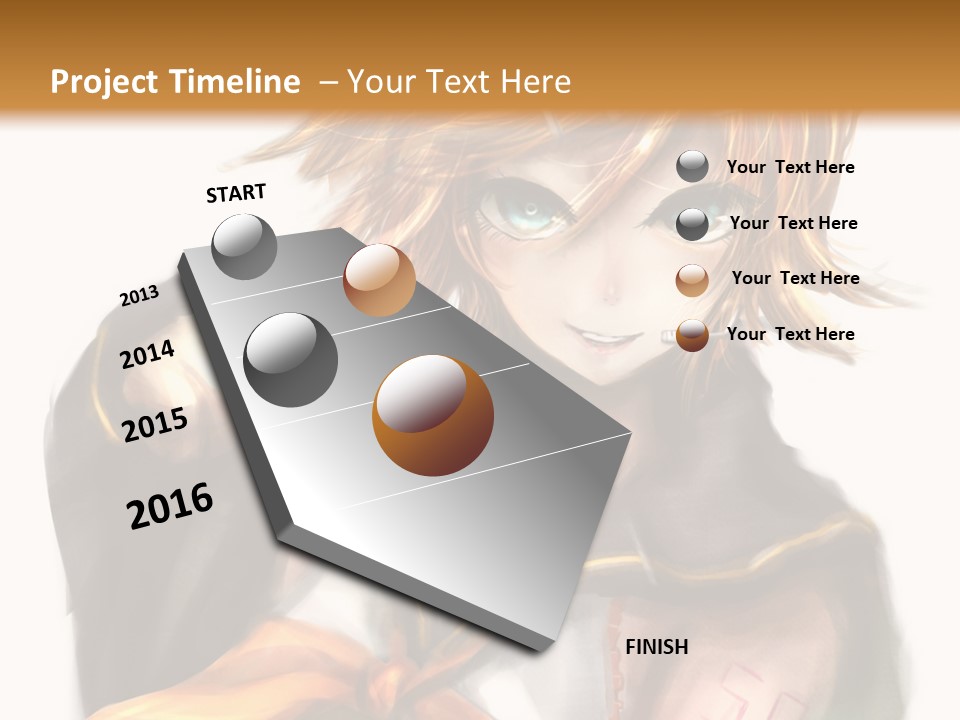 A Anime Character With Blonde Hair And Blue Eyes PowerPoint Template