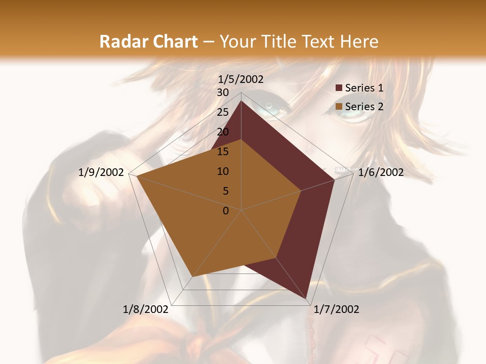 A Anime Character With Blonde Hair And Blue Eyes PowerPoint Template